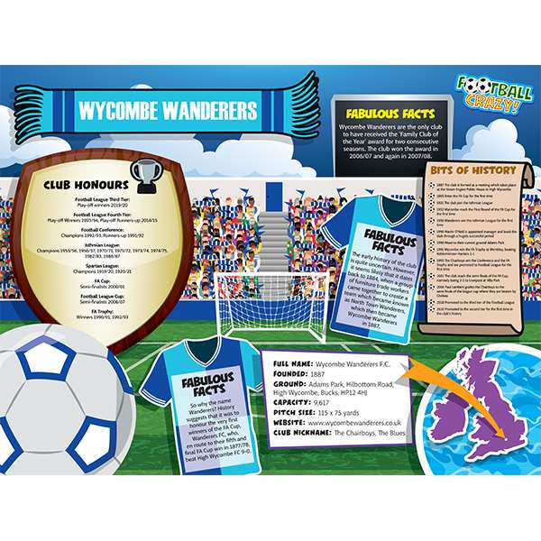 FOOTBALL CRAZY WYCOMBE WANDERERS 400 PIECE