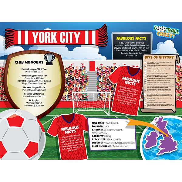 FOOTBALL CRAZY YORK CITY 400 PIECE