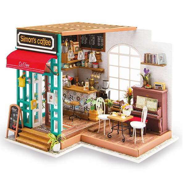 SET OF ALL SIX DIY MINIATURE HOMES AND SHOPS Image
