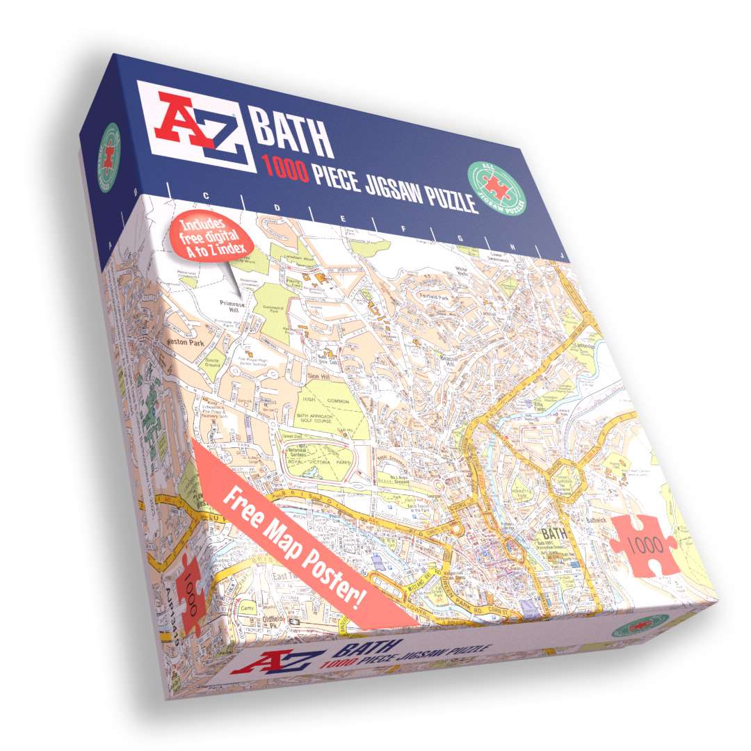A to Z Map of Bath 1000-Piece Puzzle – Happy Puzzle