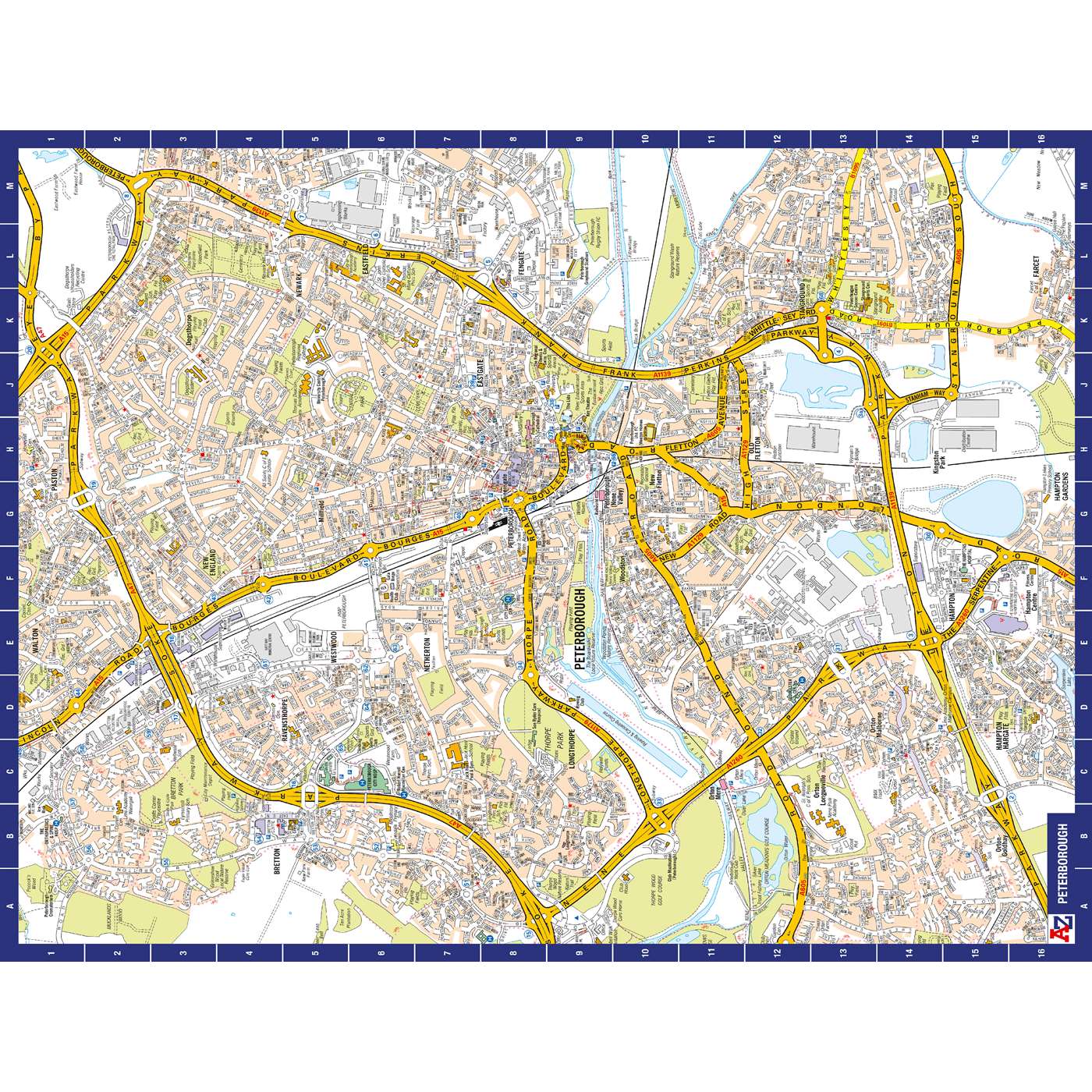 A TO Z MAP OF PETERBOROUGH