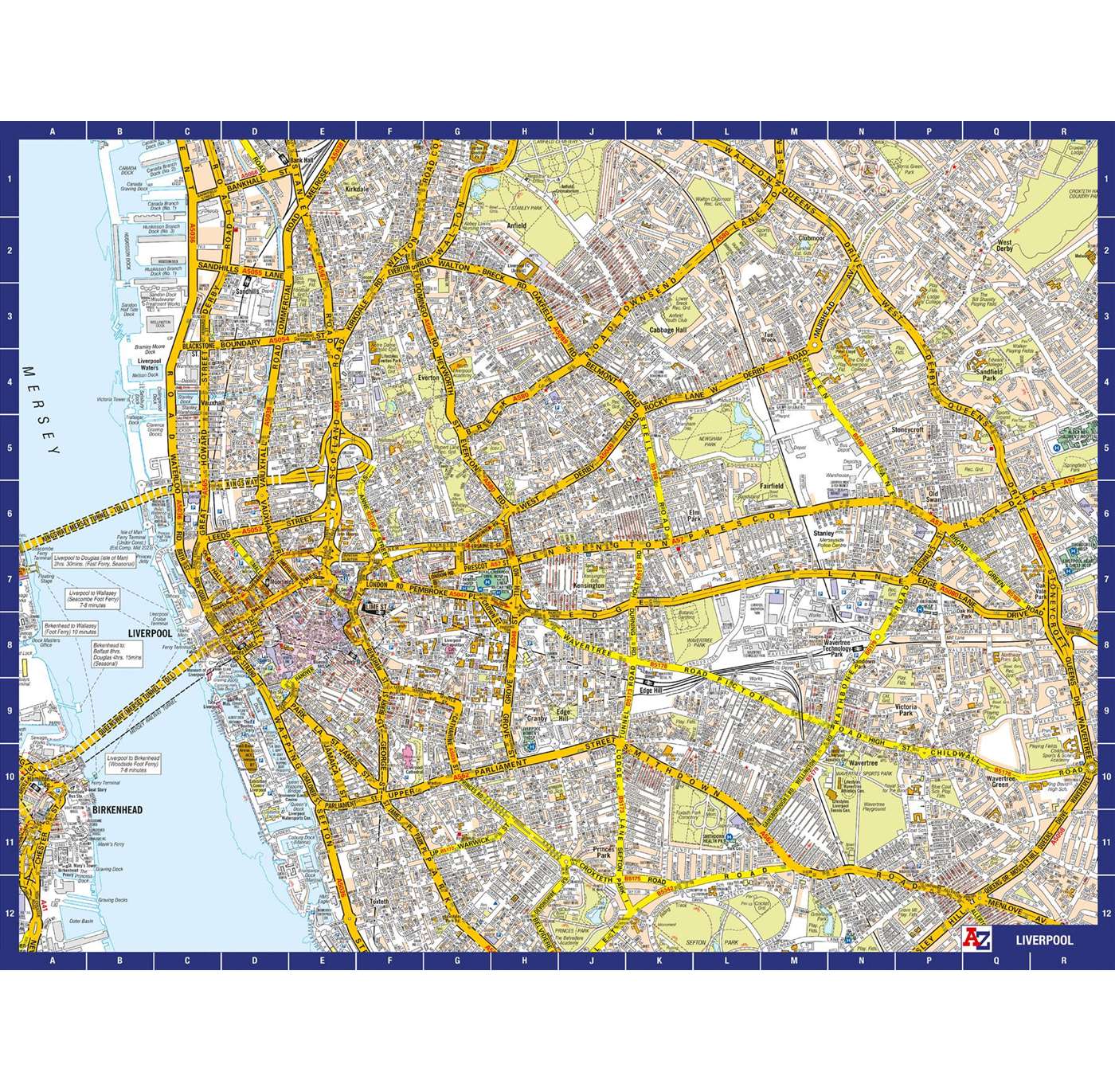 A TO Z MAP OF LIVERPOOL