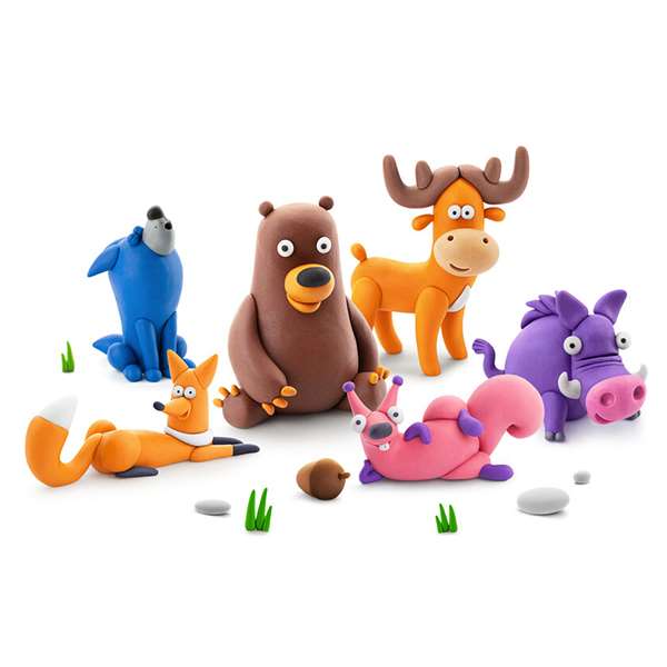 HEY CLAY FOREST ANIMALS, CLAY, CRAFT, ART, COLOURS, ANIMALS, ANIMAL