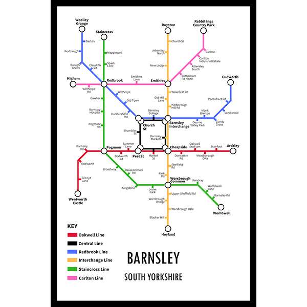 BARNSLEY UNDERGROUND JIGSAW MAP (HPCUG1000)