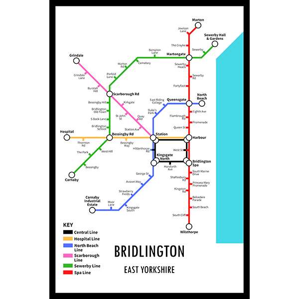 BRIDLINGTON UNDERGROUND JIGSAW MAP (HPCUG1000)
