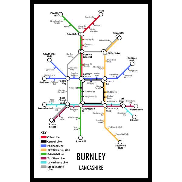 BURNLEY UNDERGROUND JIGSAW MAP (HPCUG1000)