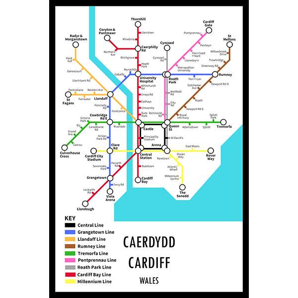 CARDIFF UNDERGROUND JIGSAW MAP (HPCUG1000)