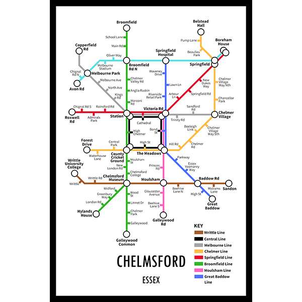 CHELMSFORD UNDERGROUND JIGSAW MAP (HPCUG1000)