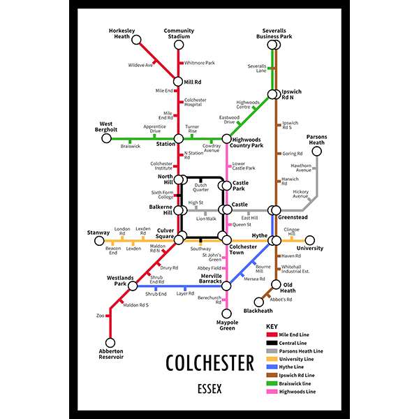 COLCHESTER UNDERGROUND JIGSAW MAP (HPCUG400)