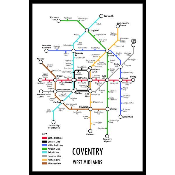 COVENTRY UNDERGROUND JIGSAW MAP (HPCUG400)