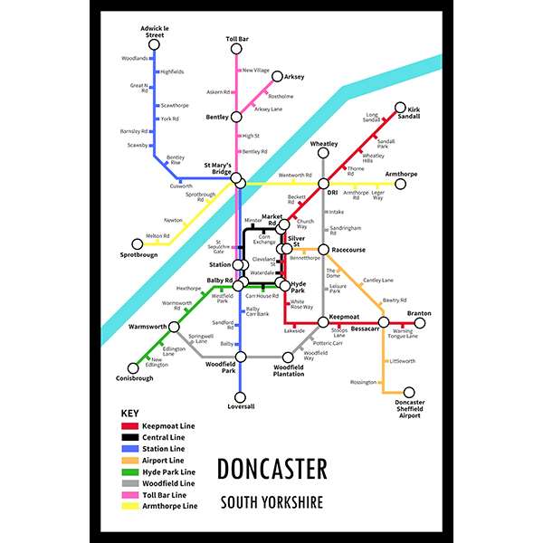 DONCASTER UNDERGROUND JIGSAW MAP (HPCUG1000)