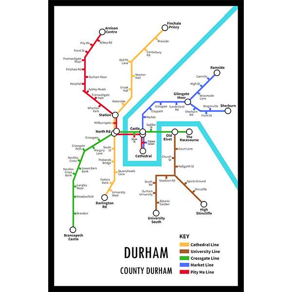 DURHAM UNDERGROUND JIGSAW MAP (HPCUG1000)