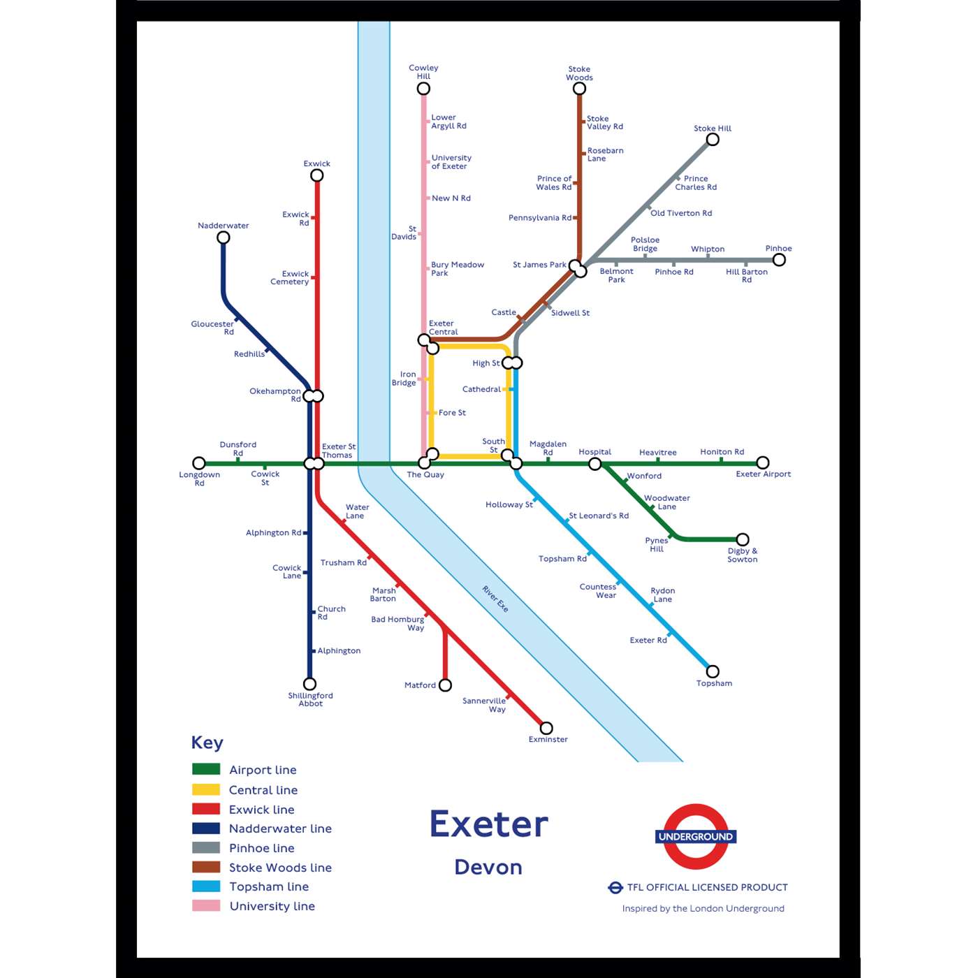 EXETER UNDERGROUND JIGSAW MAP (HPCUG1000)