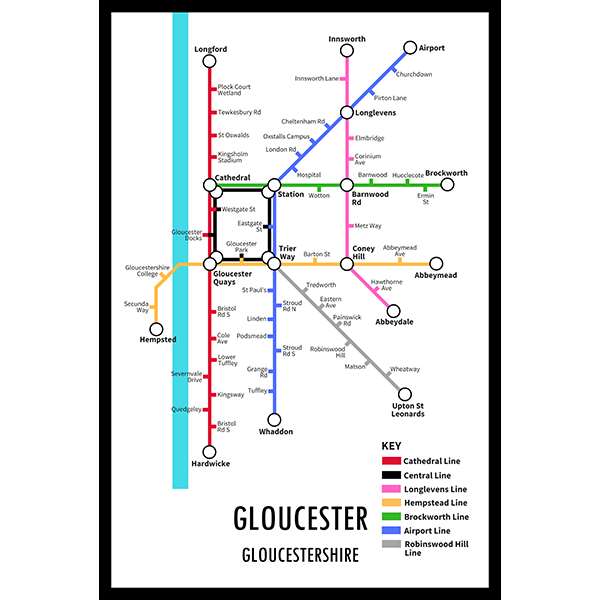 GLOUCESTER UNDERGROUND JIGSAW MAP (HPCUG400)