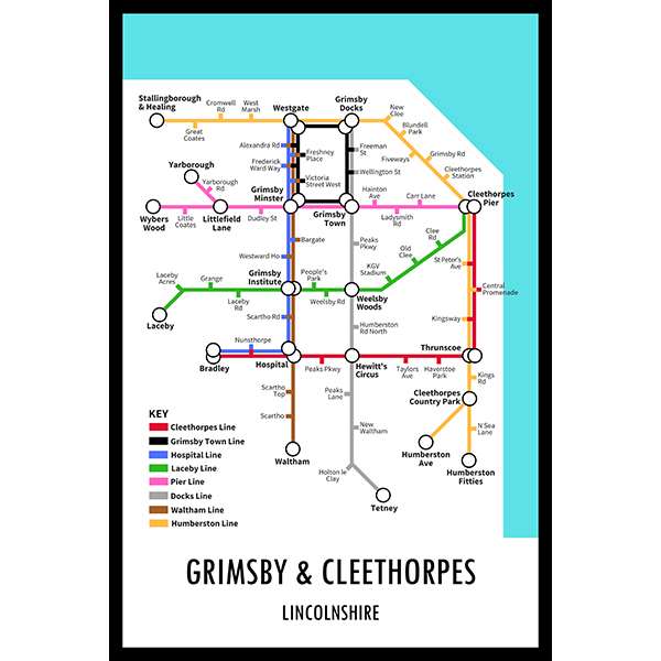 GRIMSBY AND CLEETHORPES UNDERGROUND JIGSAW MAP (HPCUG1000)