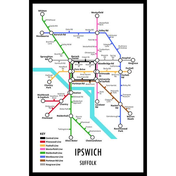 IPSWICH UNDERGROUND JIGSAW MAP (HPCUG1000)
