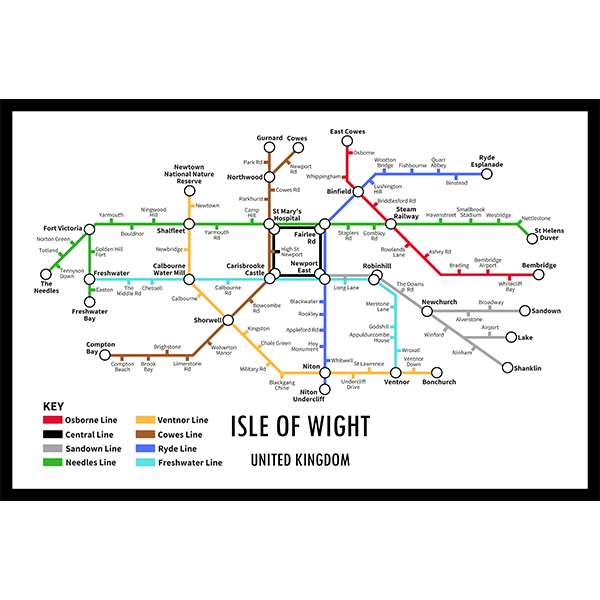 ISLE OF WIGHT UNDERGROUND JIGSAW MAP (HPCUG400)