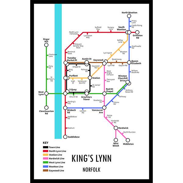 KINGS LYNN UNDERGROUND JIGSAW MAP (HPCUG400)