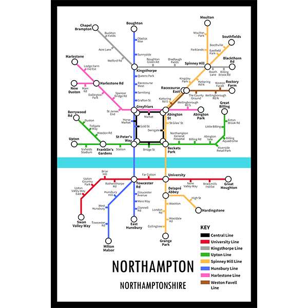 NORTHAMPTON UNDERGROUND JIGSAW MAP (HPCUG400)