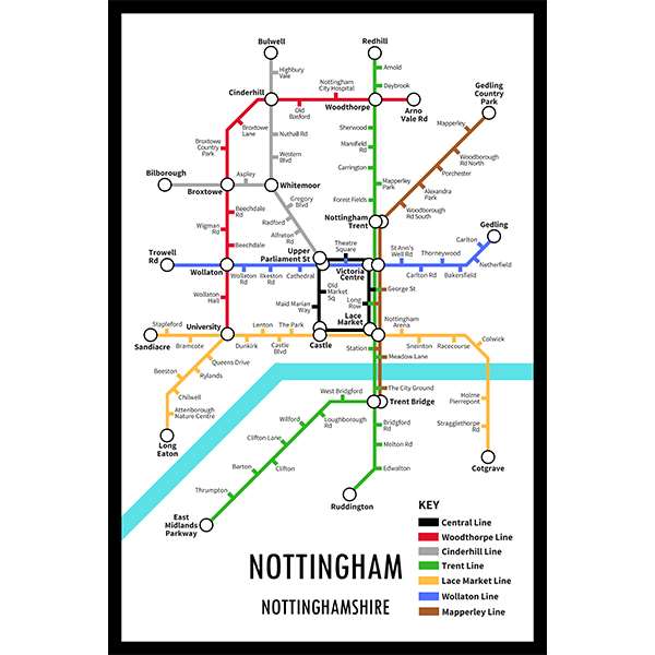 NOTTINGHAM UNDERGROUND JIGSAW MAP (HPCUG400)