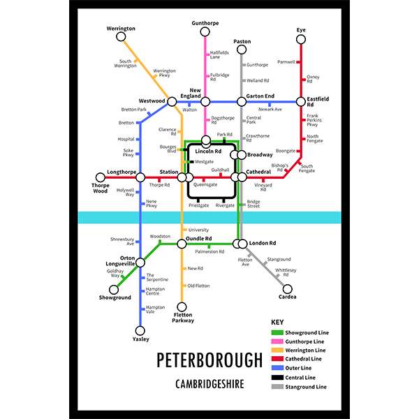 PETERBOROUGH UNDERGROUND JIGSAW MAP (HPCUG400)
