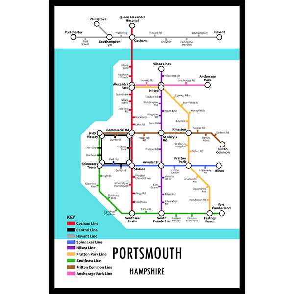 PORTSMOUTH UNDERGROUND JIGSAW MAP (HPCUG400)