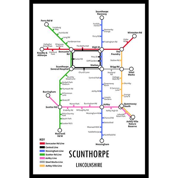 SCUNTHORPE UNDERGROUND JIGSAW MAP (HPCUG400)