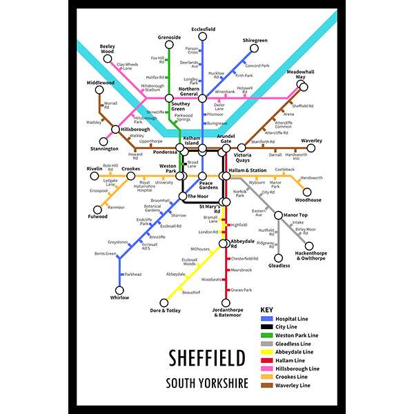 SHEFFIELD UNDERGROUND JIGSAW MAP (HPCUG1000)