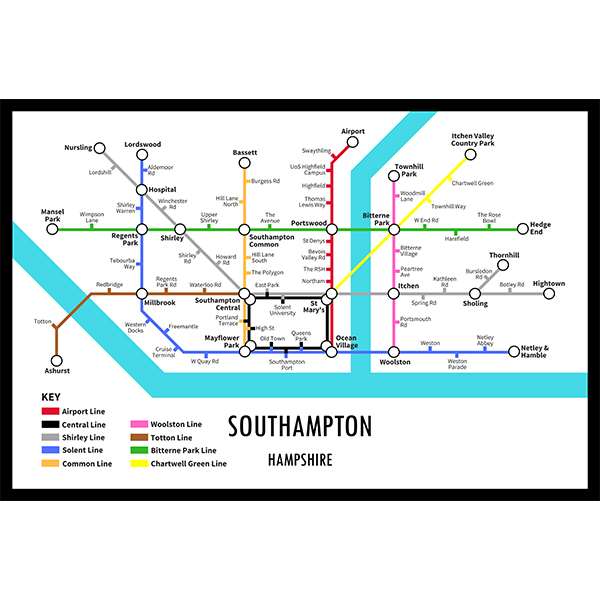 SOUTHAMPTON UNDERGROUND JIGSAW MAP (HPCUG1000)