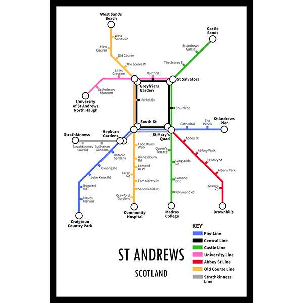ST ANDREWS UNDERGROUND JIGSAW MAP (HPCUG1000)