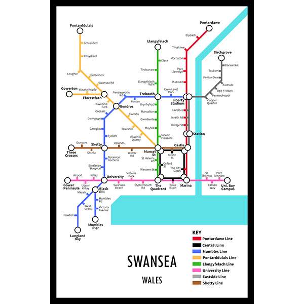 SWANSEA UNDERGROUND JIGSAW MAP (HPCUG1000)
