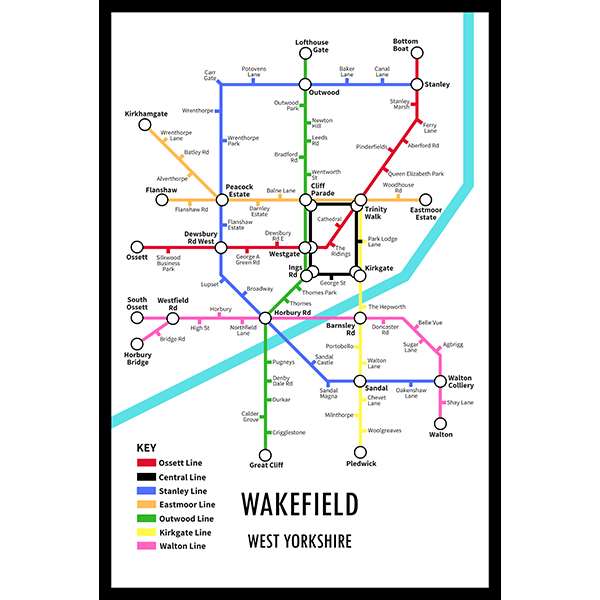 WAKEFIELD UNDERGROUND JIGSAW MAP (HPCUG400)
