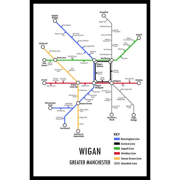 WIGAN UNDERGROUND JIGSAW MAP (HPCUG400)