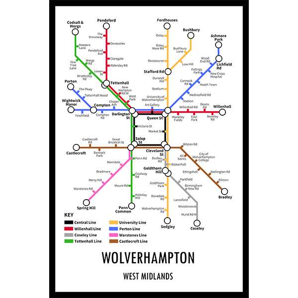 WOLVERHAMPTON UNDERGROUND JIGSAW MAP (HPCUG400)