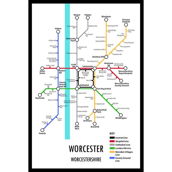 WORCESTER UNDERGROUND JIGSAW MAP (HPCUG1000)