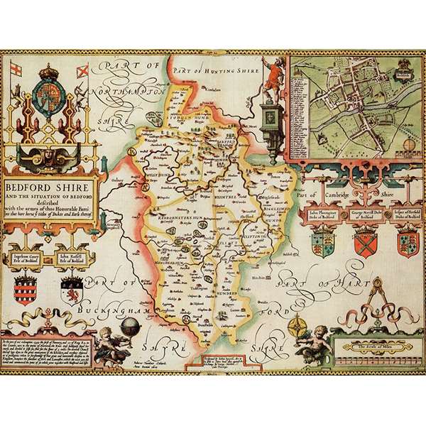 HISTORICAL MAP BEDFORDSHIRE 400 PIECE JIGSAW