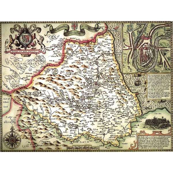 HISTORICAL MAP DURHAM 400 PIECE JIGSAW