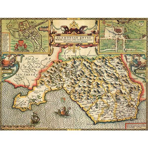 HISTORICAL MAP GLAMORGAN 400 PIECE JIGSAW