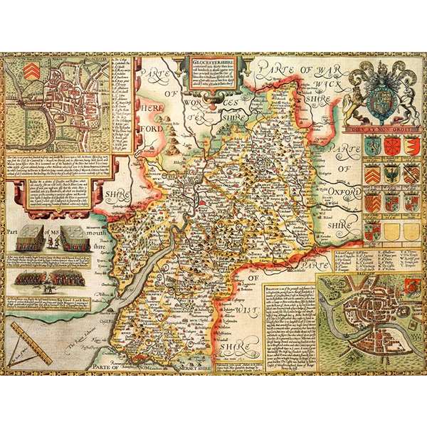 HISTORICAL MAP GLOUCESTERSHIRE 400 PIECE JIG