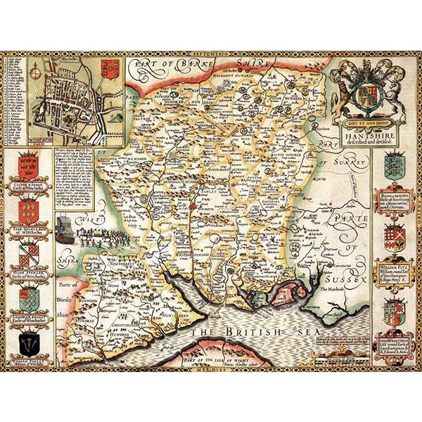 HISTORICAL MAP HAMPSHIRE 400 PIECE JIGSAW