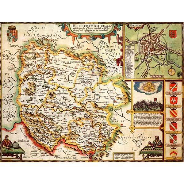 HISTORICAL MAP HEREFORDSHIRE 400 PIECE JIGSAW
