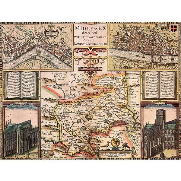 HISTORICAL MAP MIDDLESEX 400 PIECE JIGSAW