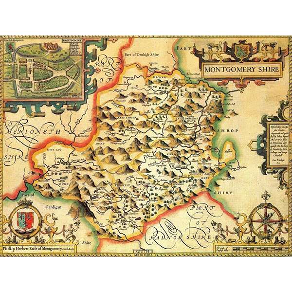 HISTORICAL MAP MONTGOMERYSHIRE 400 PIECE JIG