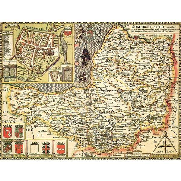 HISTORICAL MAP SOMERSET 400 PIECE JIGSAW