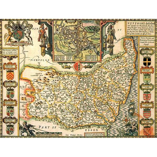 HISTORICAL MAP SUFFOLK 400 PIECE JIGSAW