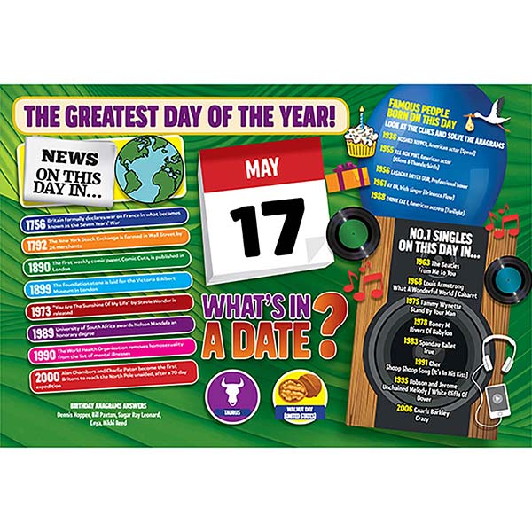 WHAT’S IN A DATE 17th MAY STANDARD 400 PIECE