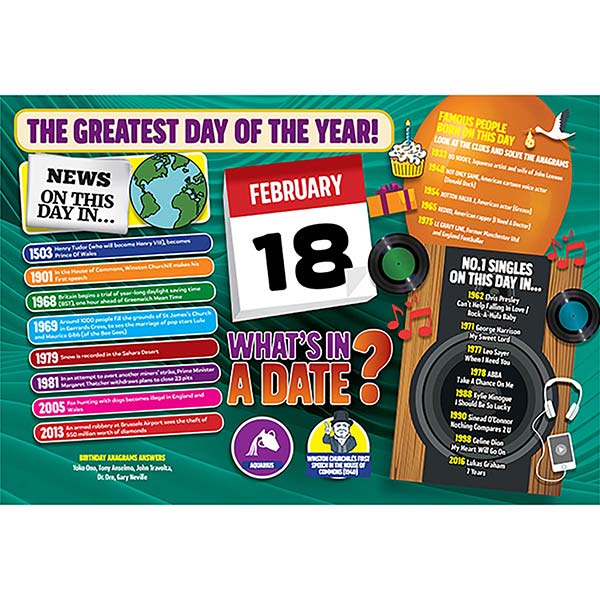 WHAT’S IN A DATE 18th FEBRUARY STANDARD 400 P