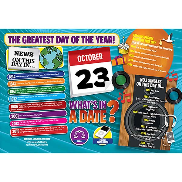 WHAT'S IN A DATE 23rd OCTOBER STANDARD 400 PI | The Happy Puzzle Company
