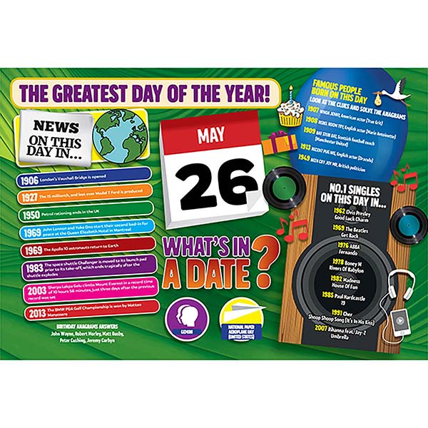 WHAT’S IN A DATE 26th MAY STANDARD 400 PIECE