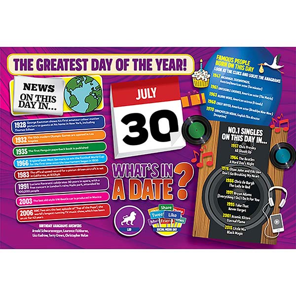 WHAT’S IN A DATE 30th JULY STANDARD 400 PIECE